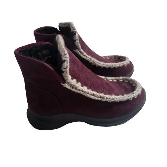 FLEXUS TESSO BOOTIES purple‎ size 39 women's nwot suede - Picture 2 of 6